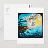 VICTORIAANS glazen magische lantaarn schuift de MA Briefkaart (Voorkant / Achterkant)