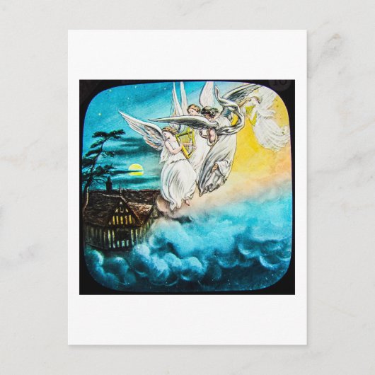 VICTORIAANS glazen magische lantaarn schuift de MA Briefkaart (Voorkant)