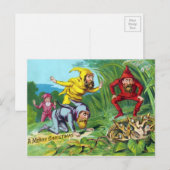  Victoriaans Gnomes Kerstmis Briefkaart (Voorkant / Achterkant)