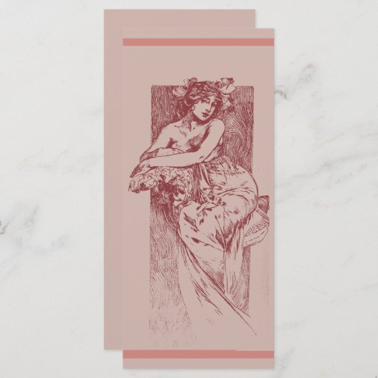 Victoriaans godin in de kaart van het Menu van het (Voorkant / Achterkant)