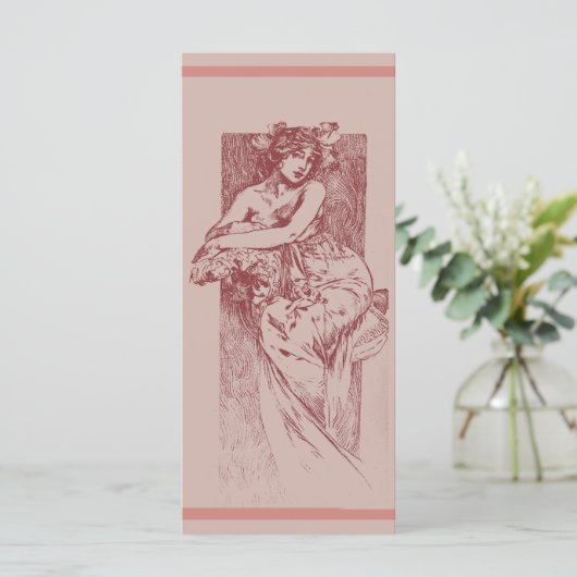 Victoriaans godin in de kaart van het Menu van het (Staand voorkant)