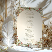 Victoriaans  Gold Arch & Pink Roses-programma Kaart