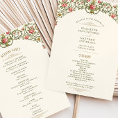Victoriaans  Gold Arch & Pink Roses-programma Kaart