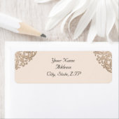 Victoriaans Gold Filigree retouradres Etiket (Insitu)