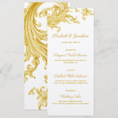 Victoriaans Gold Sweep Weduwemkaart Menu (Voorkant / Achterkant)