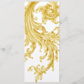 Victoriaans Gold Sweep Weduwemkaart Menu (Achterkant)