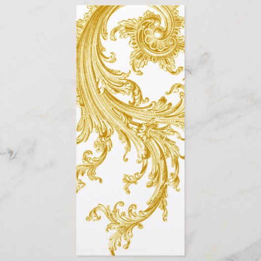 Victoriaans Gold Sweep Weduwemkaart Menu (Achterkant)