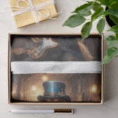 Victoriaans Golden Retriever met elektrische gitaa Tissuepapier (Geschenk)