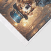 Victoriaans Golden Retriever met elektrische gitaa Tissuepapier (Detail)