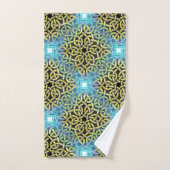 Victoriaans Golden Trim Aqua Background Bad Handdoek (Handdoek)