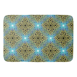 Victoriaans Golden Trim Aqua Background Badmat