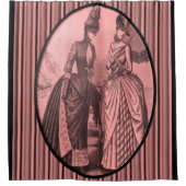 Victoriaans gordijn met rode streep (Voorkant)