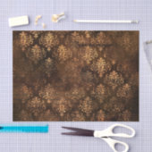 Victoriaans gothic Brown Damask-weefselpapier Tissuepapier (Craft)