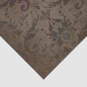 Victoriaans gothic Brown Damask-weefselpapier Tissuepapier (Detail)