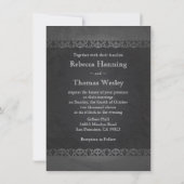 Victoriaans Gothic Cameo Wedding Invitations Kaart (Achterkant)