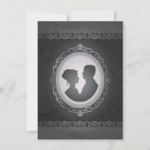 Victoriaans Gothic Cameo Wedding Invitations Kaart (Voorkant)