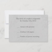 Victoriaans Gothic Cameo Wedding RSVP (Achterkant)