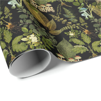 Victoriaans Gothic Dark Botanicals Bos Glam Cadeaupapier