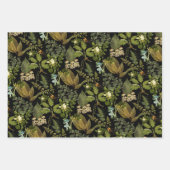 Victoriaans Gothic Dark Botanicals Bos Glam Inpakpapier Vel (Voorkant)