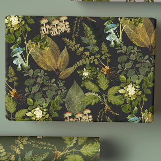 Victoriaans Gothic Dark Botanicals Bos Glam Inpakpapier Vel