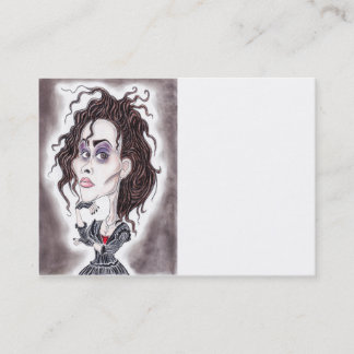 Victoriaans gothic Dark Caricature Drawing Busines Visitekaartje