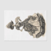 Victoriaans Gothic Dressed Skeleton AH9 Decoupage Tissuepapier (Voorkant)