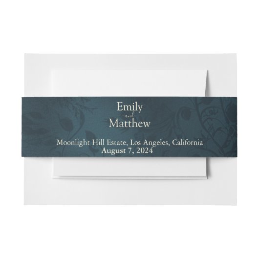 Victoriaans Gothic Elegance Invitation Belly Band Uitnodigingen Wikkel (Voorkant Voorbeeld)