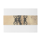 Victoriaans Gothic Elegance Invitation Belly Band Uitnodigingen Wikkel (Achterkant Voorbeeld)