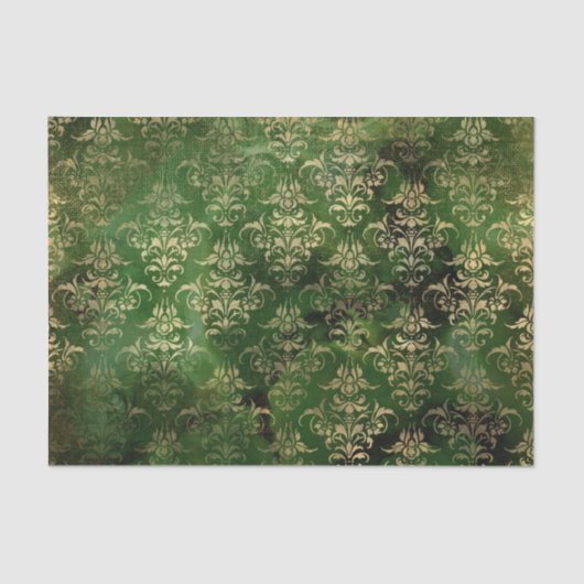 Victoriaans gothic Green- en Gold-weefselpapier Tissuepapier (Voorkant)