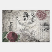  Victoriaans Gothic Halloween Ephemera Inpakpapier Vel (Voorkant)