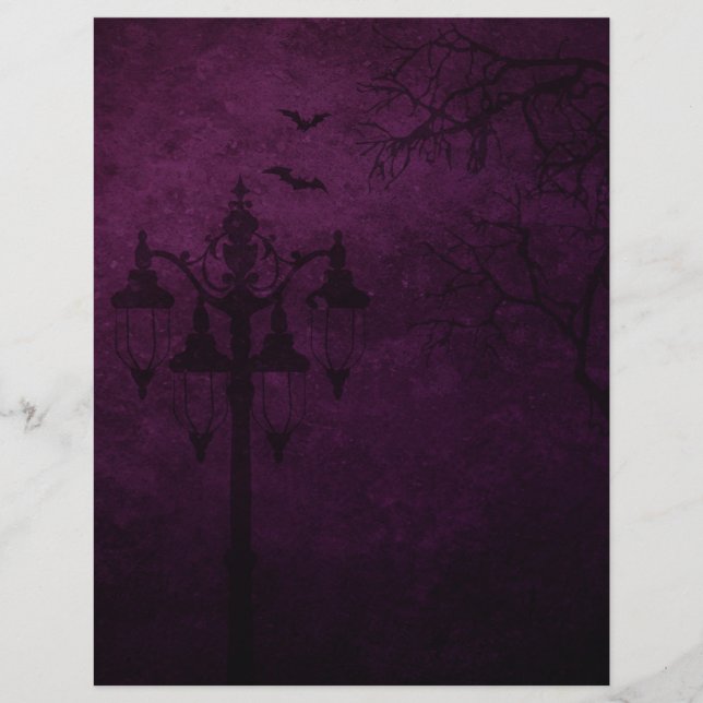 Victoriaans gothic Halloween Scrapbook paper (Voorkant)