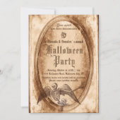  Victoriaans Gothic Mirror Halloween Party Kaart (Voorkant)