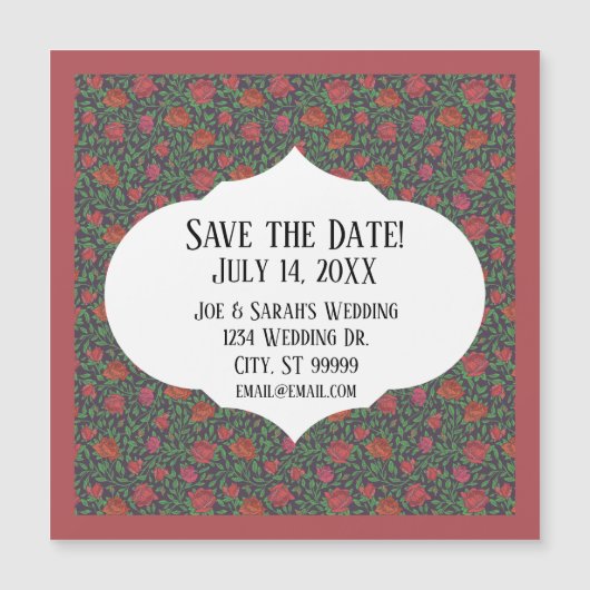 Victoriaans Gothic Perfect Red & Fuchsia Rozen (Voorkant)