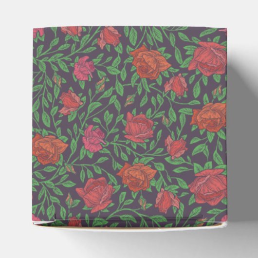 Victoriaans Gothic Perfect Red & Fuchsia Rozen Bedankdoosjes (Bovenkant)