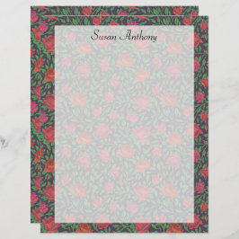 Victoriaans Gothic Perfect Red & Fuchsia Rozen Pap