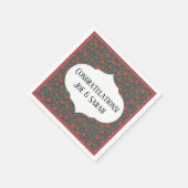 Victoriaans Gothic Perfect Red & Fuchsia Rozen Servet (Hoek)