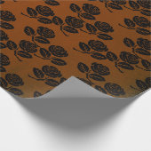  Victoriaans Gothic Retro Black Rozen Shabby Cadeaupapier (Hoek)