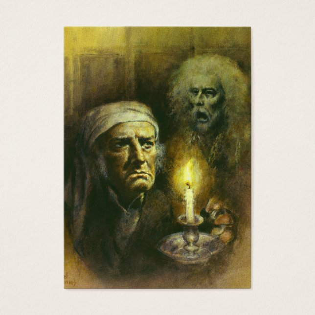 Victoriaans gothic Scrooge ACEO Visitekaartje (Voorkant)