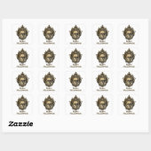 Victoriaans Gothic Skull Halloween Vierkante Sticker (Vel)