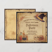 Victoriaans Gothic Witch Halloween Party Kaart (Voorkant / Achterkant)
