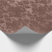 Victoriaans Gothische Retro Rozen Skulls Shabby Cadeaupapier (Hoek)