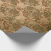  Victoriaans Gothische schedel Oude Rozen Shabby Cadeaupapier (Hoek)