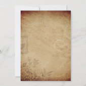  Victoriaans Gothische Skulls Halloween Party Kaart (Achterkant)