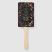 Victoriaans Gotisch Bloemen Lijst Bruiloft Handwaaier (Achterkant)