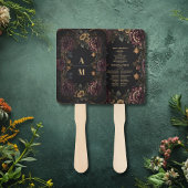 Victoriaans Gotisch Bloemen Lijst Bruiloft Handwaaier