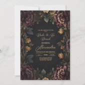 Victoriaans Gotisch Bloemen Lijst Vrijgezellenfees Kaart (Voorkant)