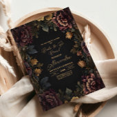 Victoriaans Gotisch Bloemen Lijst Vrijgezellenfees Kaart