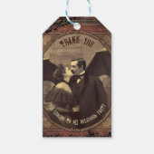 Victoriaans Gotisch  Dracula Kiss Halloween Cadeaulabel (Voorkant)