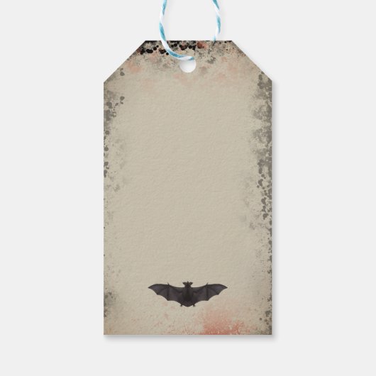 Victoriaans Gotisch  Dracula Kiss Halloween Cadeaulabel (Achterkant)