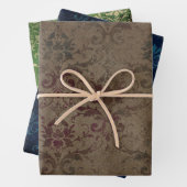 Victoriaans gotisch grunge inpakpapier, donker inpakpapier vel (In situ)